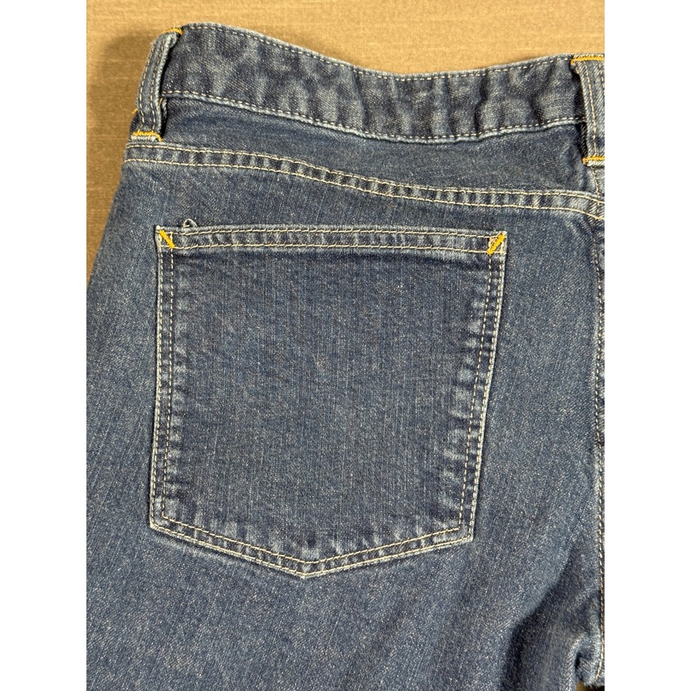 Lacoste Womens Bootcut Flare Jeans Medium Wash Croc Logo Size 32 F 4712 - Picture 10 of 10